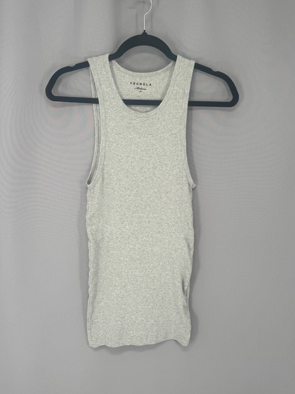 YoungLA 340 Wife Lovers Tank Mens Medium Gray Top Gym Bodybuilding Sleeveless